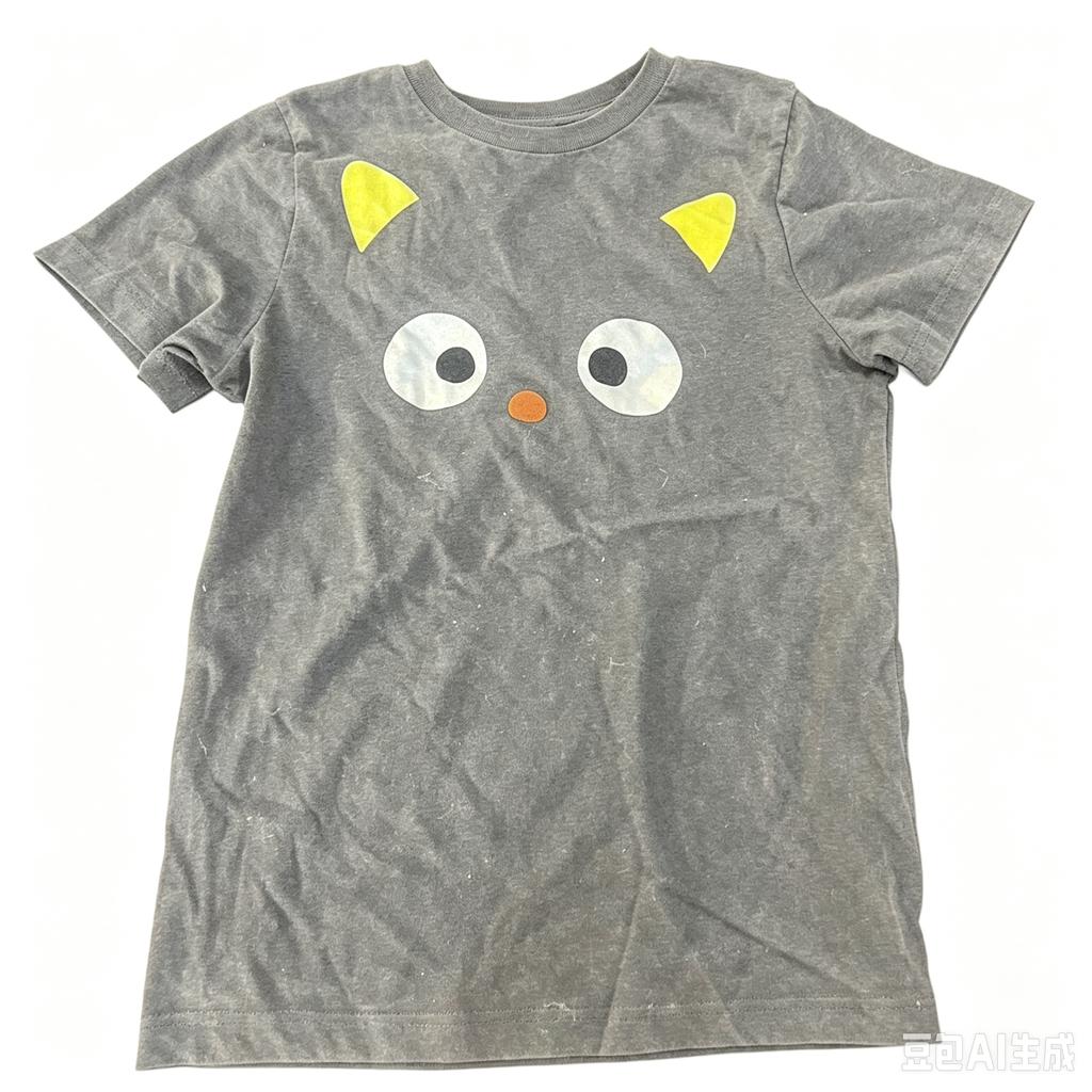 2026 Unisex Wounisex Simple Black Cat Graphic Tshirt Short Sleeve Crew Neck Loose Fit Cute Kitty Face Print Cotton Black Tops