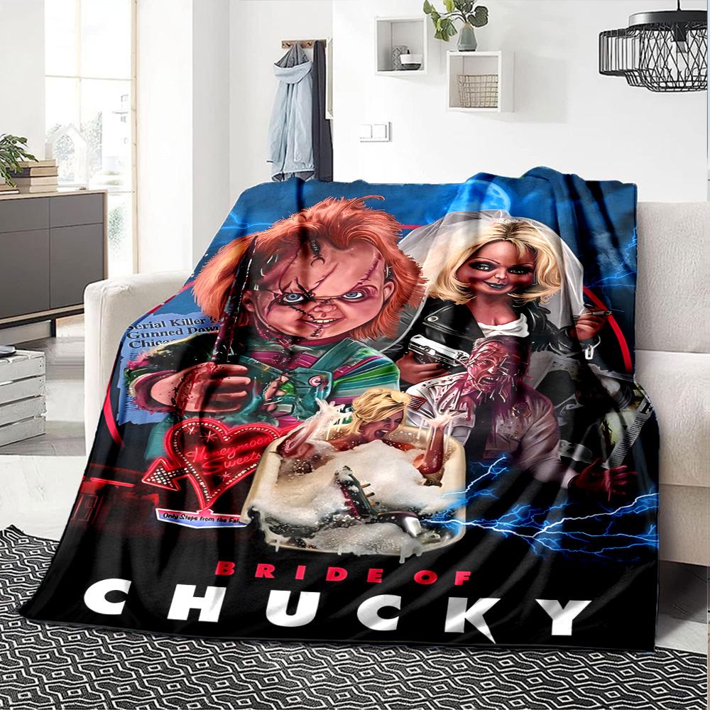1pc Chuckys Return Flannel Blanket,Ultra Soft Warm Plush Throw for Home Bedroom Bed Sofa Cover Camping Picnic gift Y72426