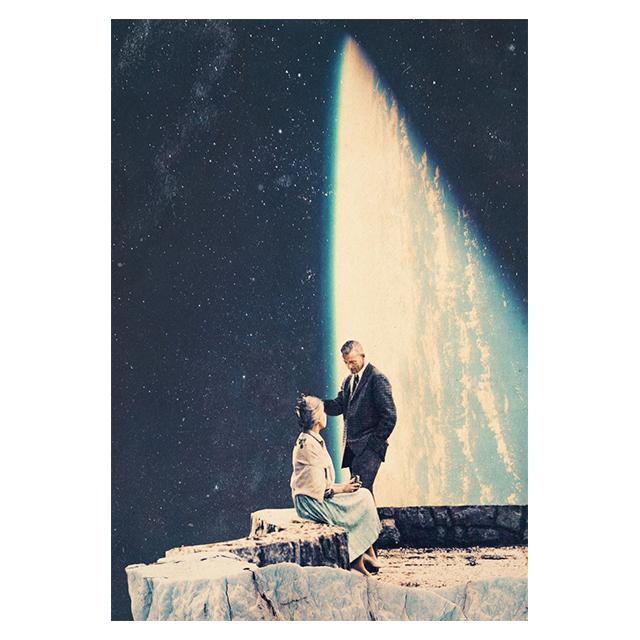 Научная фантастика Космический коллаж Романтические городские принты Постер Холст Картина Современное настенное искусство Картина Гостиная Спальня Домашний декор