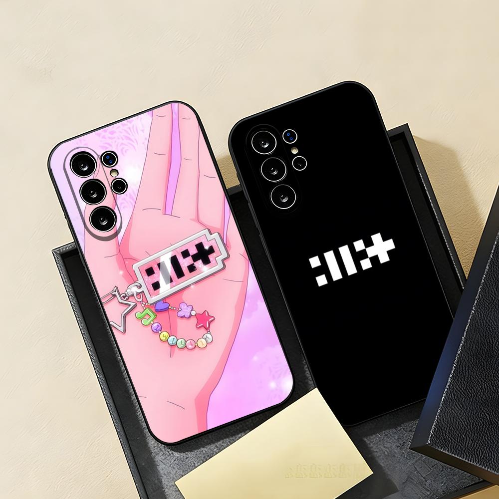 Чехол для телефона KPOP I-ILLIT для Samsung S26 S25 S24 FE S23 S22 S21 Plus S20 Ultra Note20Ultra Черный Мягкий чехол