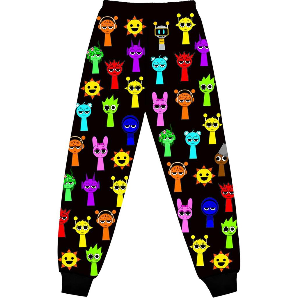 Детский костюм с круглым вырезом и длинными рукавами в мультяшном стиле