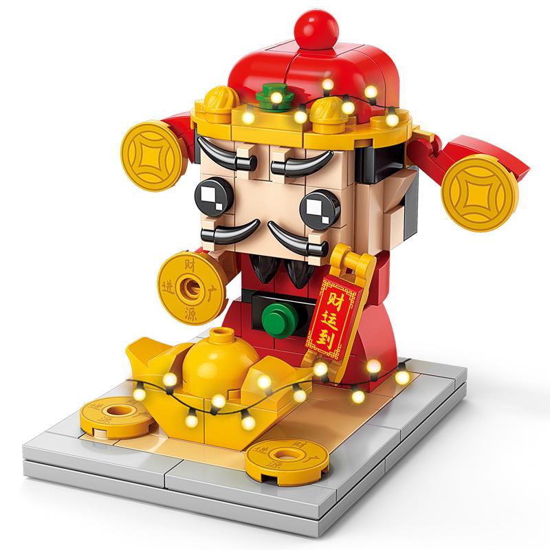 Новогодние строительные блоки из мелких частиц, игрушка, детский подарок, развивающие украшения