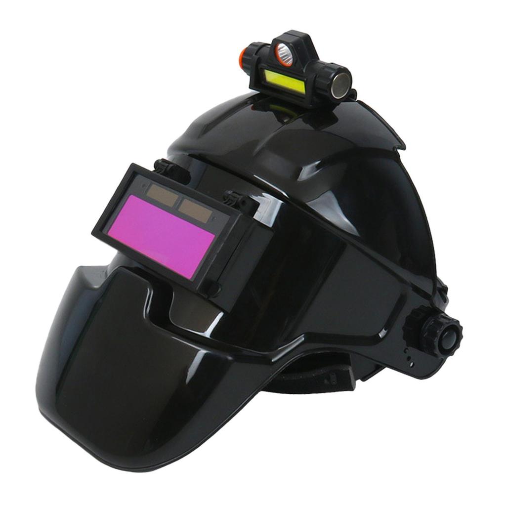 Самозатемняющаяся сварочная маска с подсветкой, откидная, портативная защитная крышка, сварочная маска для защиты лица, крепится на голову