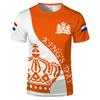 Футболки с графическим принтом флага Нидерландов, уличная мода на День короля, повседневные спортивные футболки с коротким рукавом, унисекс, 3D-принт, голландские оранжевые футболки
