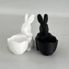 Пасхальная конфетница в виде пасхального кролика, напечатанная на 3D-принтере, блюдо для закусок в виде кролика, декоративная десертная ваза для орехов для пасхальной вечеринки, настольный домашний декор