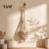 Practical Housewarming Gift for Kitchen Handwoven Cotton Rope Storage Mesh Bag, Wall-Mounted Bohemian Style Organizer, Decor Breathable Teardrop