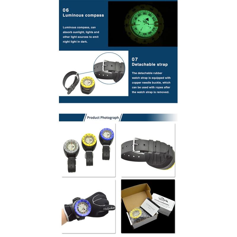 Наручные часы Дизайн Компас Легкий Портативный Водонепроницаемый пластик для Плавание Дайвинг Водные виды спорта