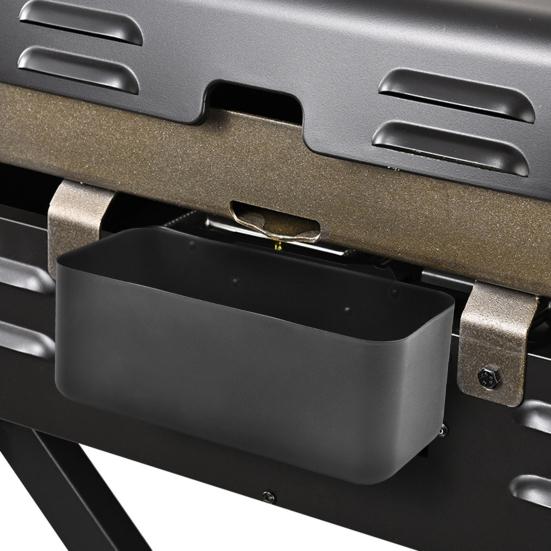 Grill Grease Catcher Tray for Blackstone Premium Steel Drip Cup for 17 22 28 36-inch Griddles Easy Clean Install Rust-Resistant BBQ Grease Cup