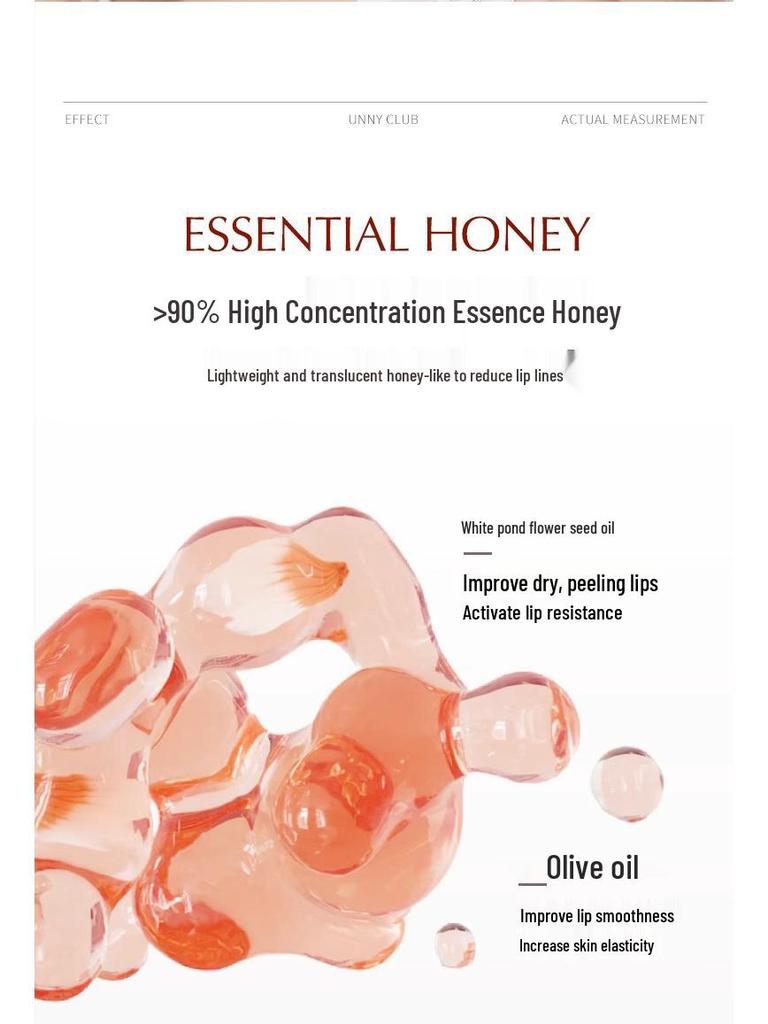UNNY Moisturizing Lip Essence: Honey-Infused, Water-Light Lipstick for Reduced Lip Lines.