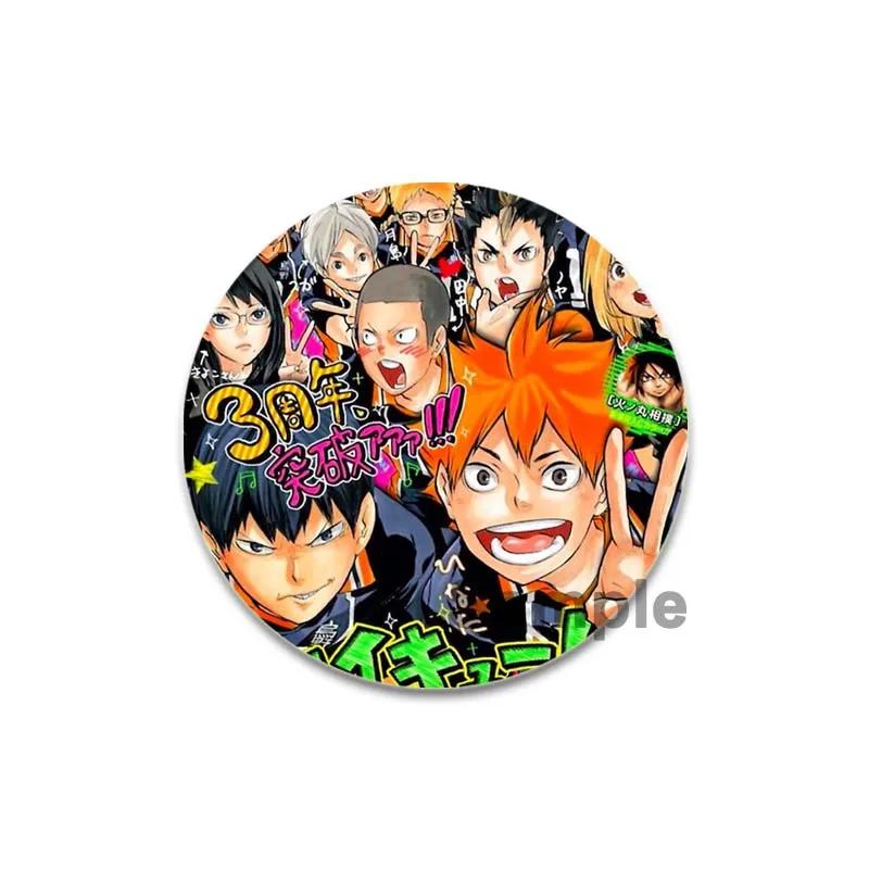 Горячая Распродажа Японское Аниме Haikyuu Жестяные Булавки Рюкзак Смешные Броши Значки Shoyo Hinata Timeskip Sakusa Atsumu Подарочные Периферийные Устройства