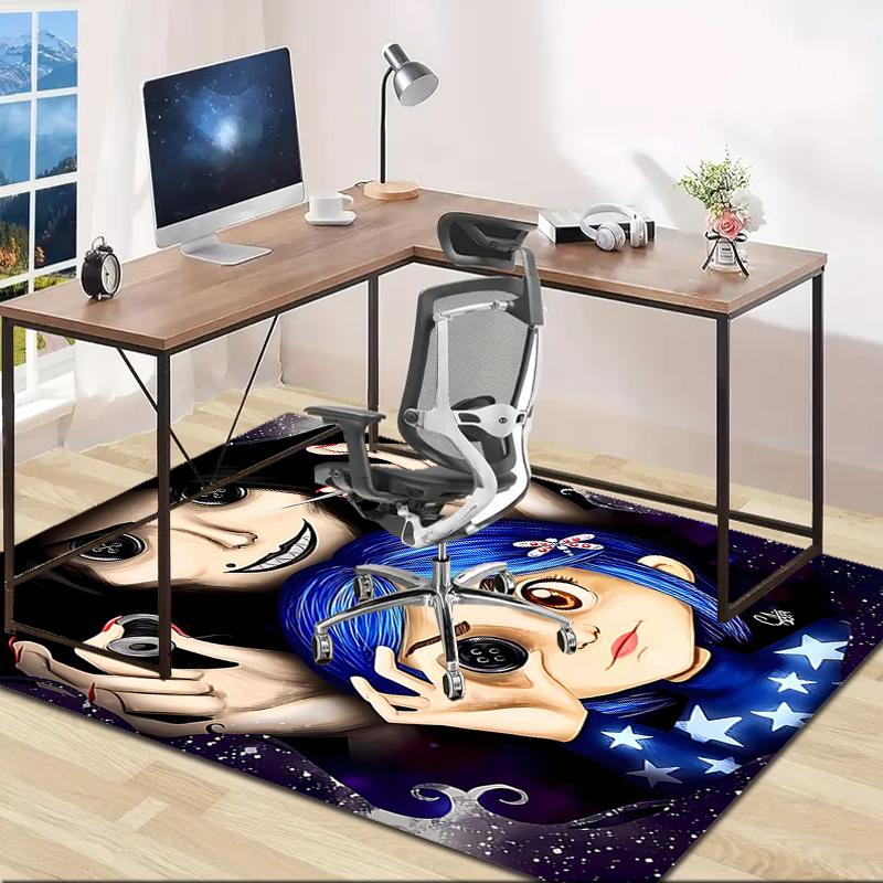 1pc C-Coraline (6) Design Area Rug - Non-Slip, Soft & Cozy Floor Mat for Living Room, Bedroom, Office - Indoor/Outdoor Decorative Carpet