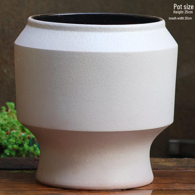 Large Retro Handmade Ceramic Flower Pot for Bougainvillea and Bird of Paradise