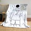 A person wearing a jersey labeled "RONALDO" with "7" surrounded by confetti. for all seasons blanket lunch break throw gift