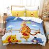 Winnie The Pooh Piglet Honey Pot Cartoon Duvet Cover Set HD Comforter Cover for Kids Bedding Sets Bedclothes Bedroom Decor