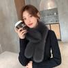 Plush Cross Scarf Faux Rabbit Fur Thickened Soft Scarves Solid Color Winter Cold Resistant Women Neck Warmer Collar Scarf