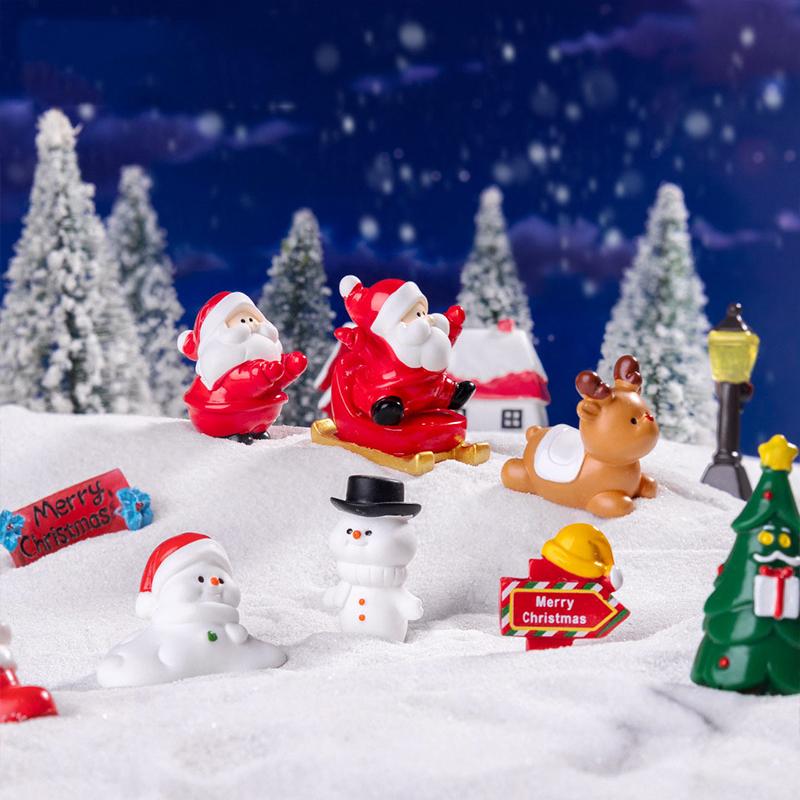 1PC Creativity DIY Resin Ornaments Micro Landscape Gift Mini Accessories Christmas Decorations Adorn