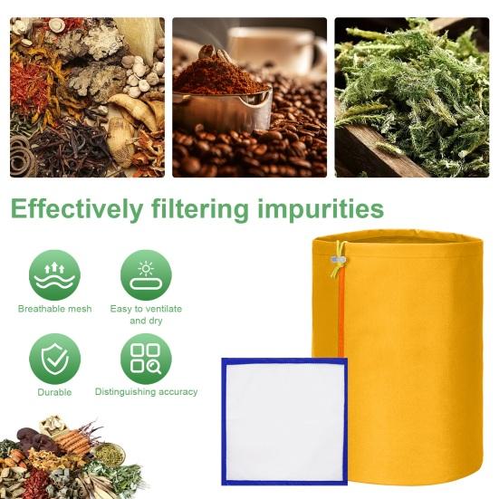 Фильтрующий мешок из нейлоновой сетки Yousheng, 5 галлонов, прочный, износостойкий, дышащий, кухонный фильтрующий мешок с прессовочным экраном для домашнего пивоварения