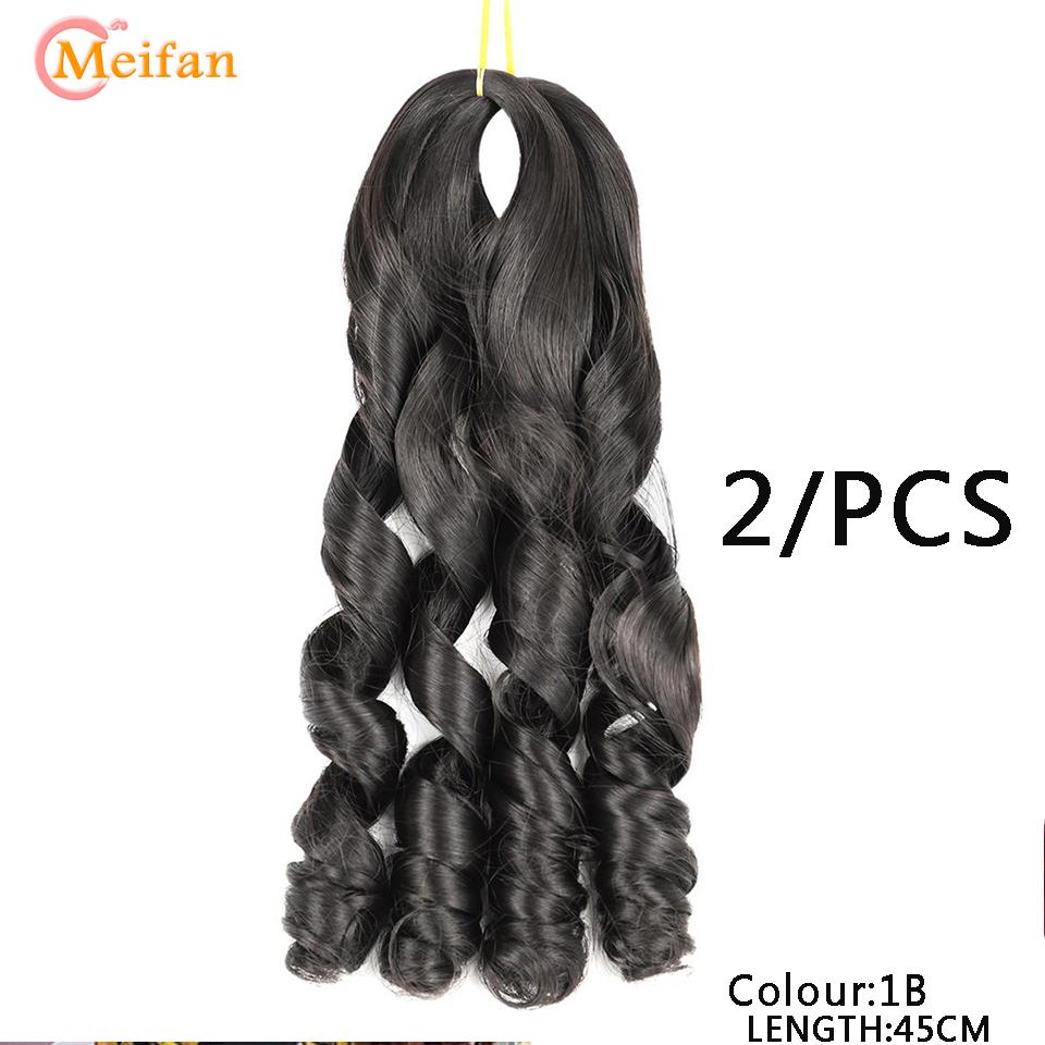 18-дюймовые синтетические свободные волнистые плетения волос, большие волны, вязанные крючком волосы, предварительно растянутые французские кудри, омбре, косы для женщин