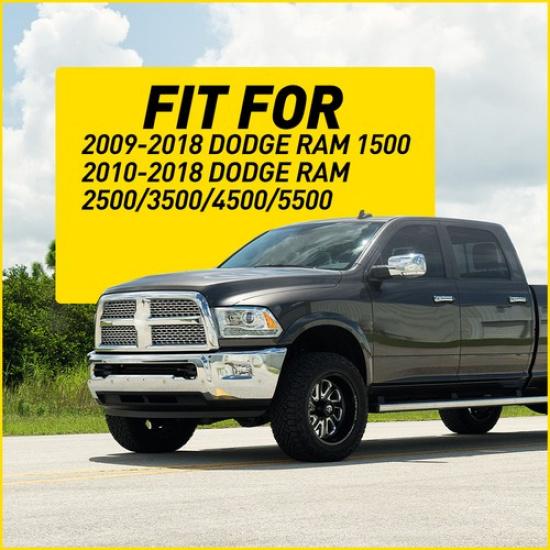 Chrome STAINLESS STEEL Pillar Posts For 2010-2018 Dodge 2500/3500/4500/5500 Ram