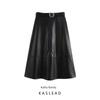 Kaslead New Arrival Women's Clothing Fashion Style Fashion Minimalist Versatile Belt High Waist Long Skirt