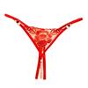 Erotic Panties Women's Sexy Lace Briefs Hollow Out  Crochet Lace Up Panty Thongs G String Open Crotch Peral Lingerie Underwear