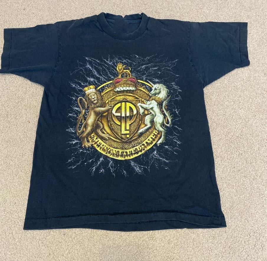 Beautiful Emerson Lake & Palmer Band Unisex Black t-shirt full size SEG_1181