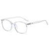 Retro Square Frame Plain Glasses Blue Plating Film Glasses Ultralight Men Women Fashion Blue Light Blocking Glasses Eyewear