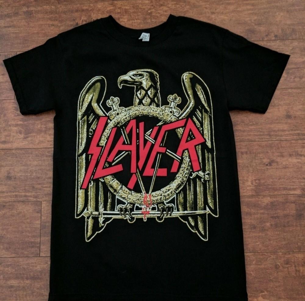 НОВАЯ ФУТБОЛКА SLAYER GOLD IRON EAGLE Унисекс