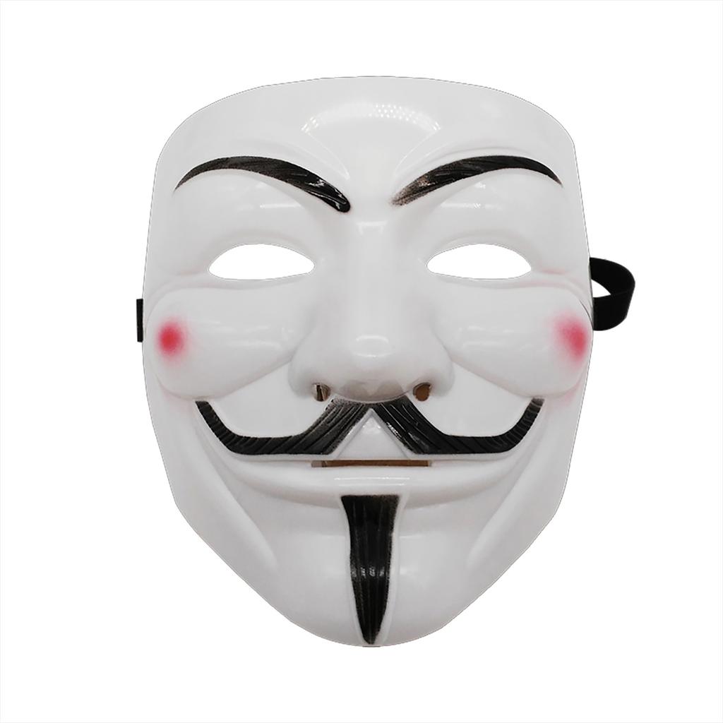 1pc Halloween Face Mask Black White V For Vendetta Hackers Cos Mask Halloween Cosplay Party Diy Masks Anime Anonymous Headwear