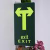 Luminous Restroom Floor Exit Sign - Fluorescent Emergency Direction Indicator