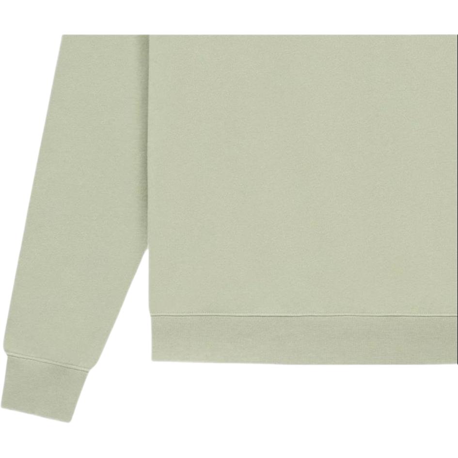 Fear of God Essentials Мужская футболка-поло с длинным рукавом SS22 с бархатным логотипом, цвет морской пены, серо-зеленый, FOG-SS22-182