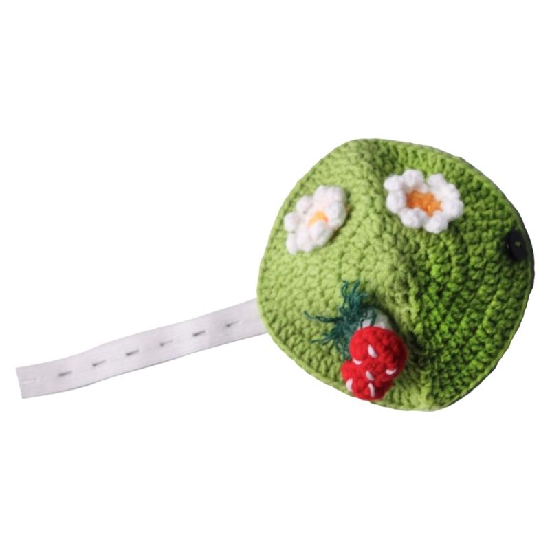 Lovely 3D Mushroom and Flower Knitted Sweater for Pet Turtles Soft Comfortable Fabric for Costume Parties