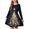 Girls' Princess Dress - Long Sleeve A-Line T-Shirt Dress Christmas Day