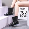 New Non-slip Waterproof Flat-bottomed Fashion Rain Boots for Women, Medium Tube Fashion for Women, Adult Thick-soled Rain Shoes for Women