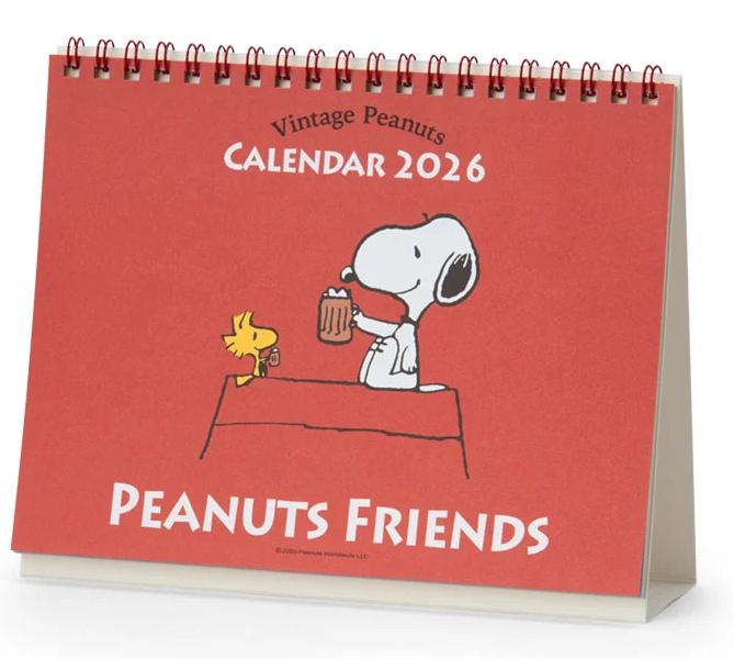 Sanrio Snoopy Кольцевой календарь 2026 Япония НОВЫЙ Персонажи Sanrio