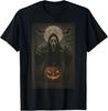 Scary Face Ghost Mask Pumpkin Moon Spooky Halloween Horror Unisex T-Shirt