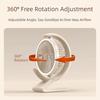 Crescent Shape Personal Air Circulator LED Light Table Cooling Fan Portable Fan  Home Office