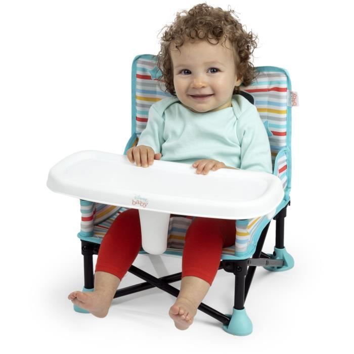 DISNEY BABY -MICKEY- Rehausseur de chaise pliable, nomade, de voyage, Léger et facile a nettoyer, Sac de transport inclus