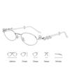 New Trendy Ladies Pochromic Myopia Glasses Luxury Diamond Oval Frame Near Sight Eyeglasses Finished Minus Sunglasses Diopter