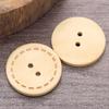 Деревянные пуговицы в стиле ретро с лазерной точкой - Натуральное дерево с широким краем для рубашки, кардигана или тренча