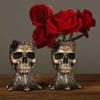 1PC Halloween Skull Head Vase Resin Craft Decoration Creative Home Decoration Skull Head