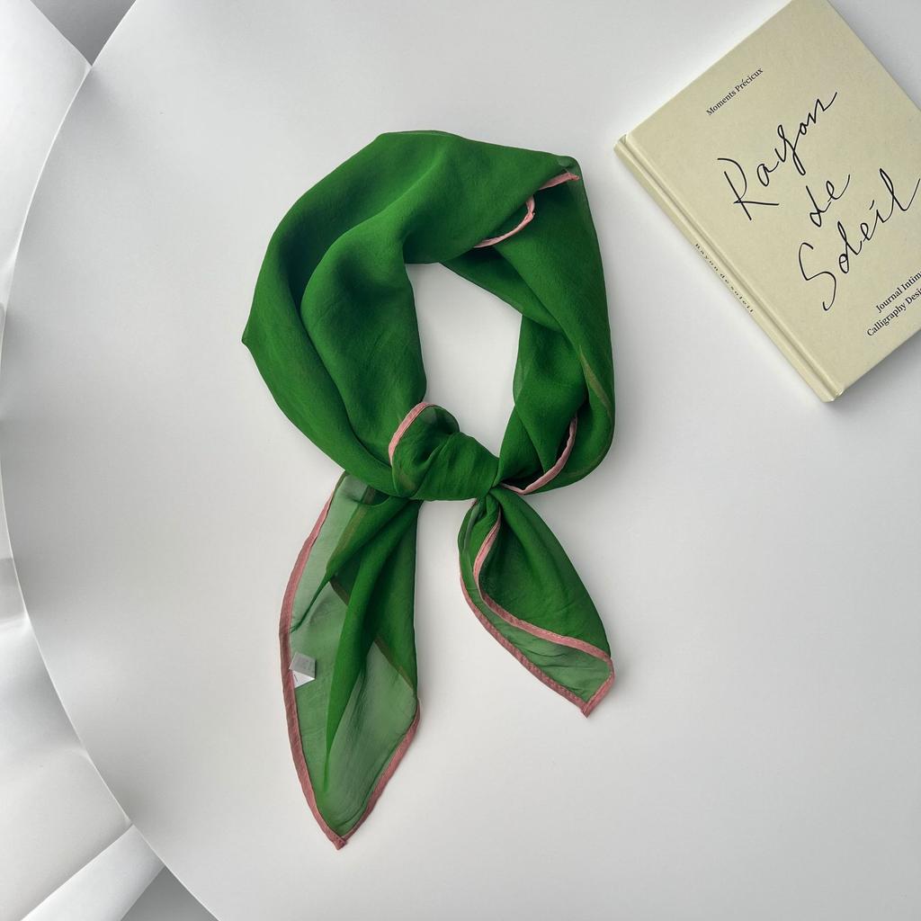 Однотонный носовой платок, хлопковые шейные шарфы для женщин, маленькие шали и накидки, бандана, платки на голову