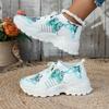 Women's Casual Shoes 2025 Butterfly Print White Sneakers Summer Outwear Breathable Mesh Shoes Zapatillas De Mujer Size 36 43