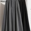 MOJTA Rear Split Skirt Mid-length Women's High-waist Straight Loose Plus Size Slim Skirt