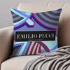 Luxury Vibrant EEmilio PPucci Cushion Cover Pillowcase Antidustmite Invisible Zipper Short Plush Sofa Cushion