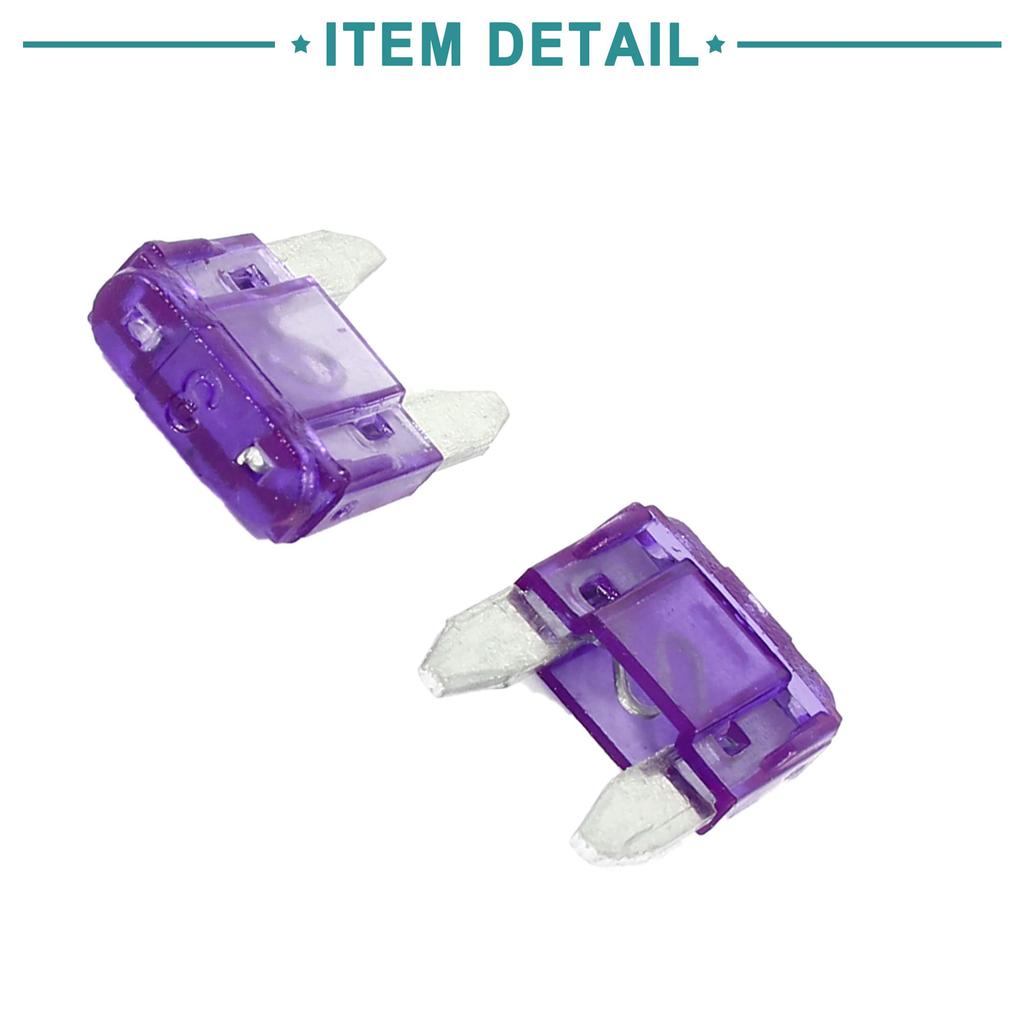 ACROPIX Mini Fuse for Car 3A Purple 30pcs