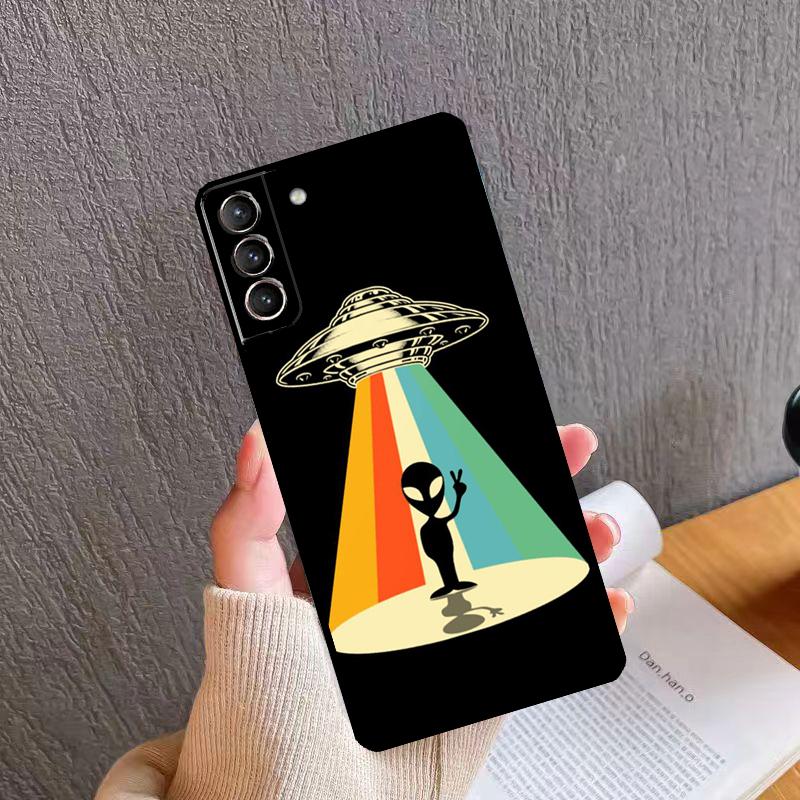 Мультяшный инопланетянин НЛО Мягкий чехол для Samsung Galaxy S20 FE S21 S22 S23 Ultra Note 20 S8 S9 S10 Note 10 Plus Чехол