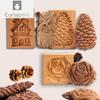 Wooden Cookie Mold Household Gingerbread Cake Mould Press Christmas 3D Biscuit Embossing Molds Bakery Gadget Kitchen Supplies