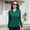 Хлопковая водолазка футболка весна женская корейская футболка с длинным рукавом на пуговицах женская повседневная однотонная Camisetas Mujer