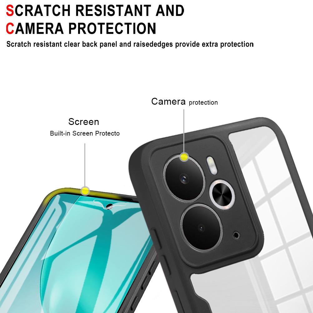 Ударопрочный чехол для Realme Note 70T Note 70 с защитой всего корпуса, защитная крышка, встроенная защита экрана, прозрачный чехол Fundas Coque